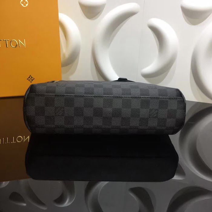 路易威登LV頂級原單N41211 Mick 小號手袋 Damier Graphite 帆布搭配黑色牛皮 YDH1194